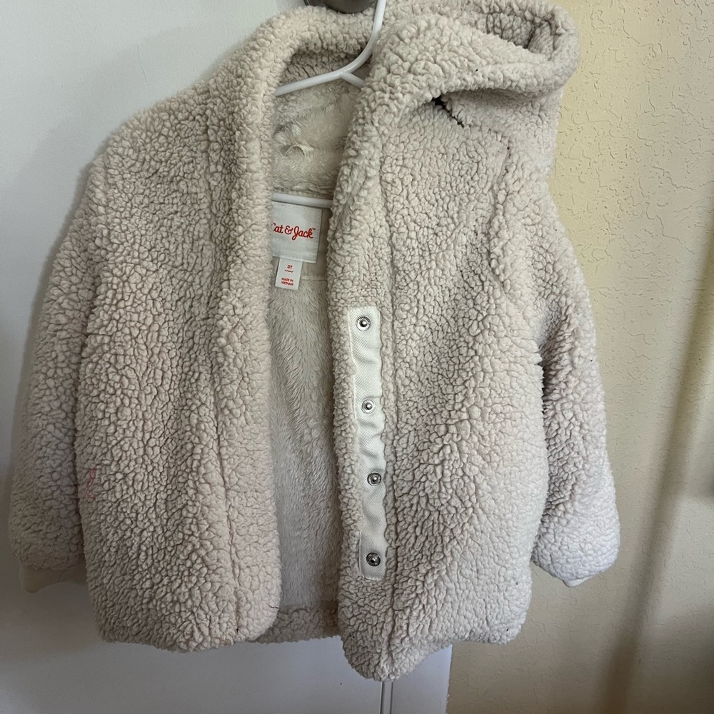Cozy Cream Sherpa Kids Jacket